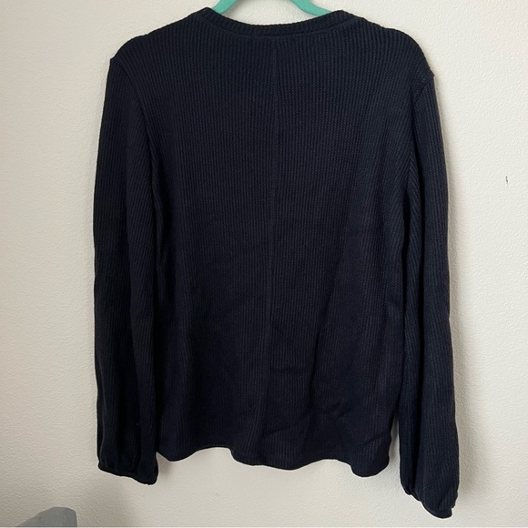 Gibson Look Navy V-neck long sleeve top - Picture 6 of 10